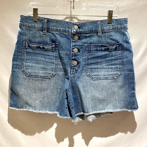 Madewell High-Rise Button Fly Denim Cutoff Shorts, size 31 - Picture 1 of 5